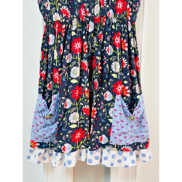 Matilda Jane 435 The Adventure Begins Soak Up The Sun Dress Floral Pockets Sz 12 - Picture 6 of 7